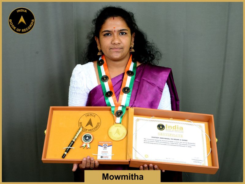 Image of Mowmitha Fastest individual to drape a saree