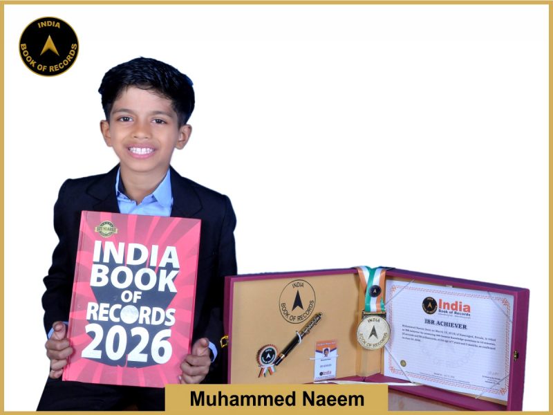 Image of Muhammed Naeem with IBR Achiever Certificate.