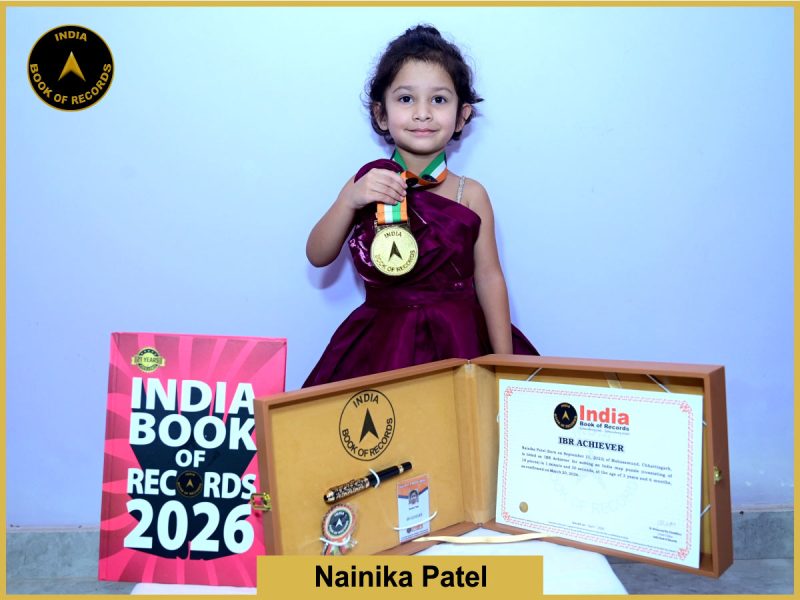 Image of Nainika Patel with IBR Achiever certificate.
