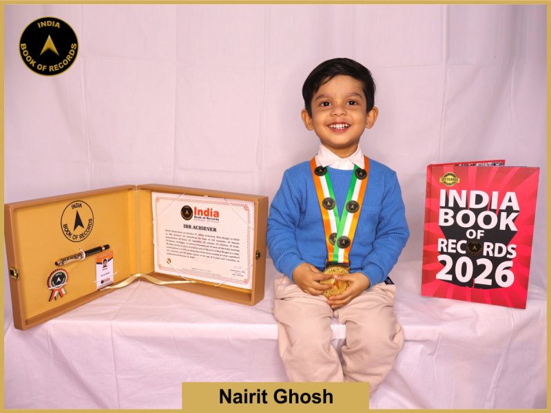 Image of Nairit Ghosh with IBR Achiever certificate.