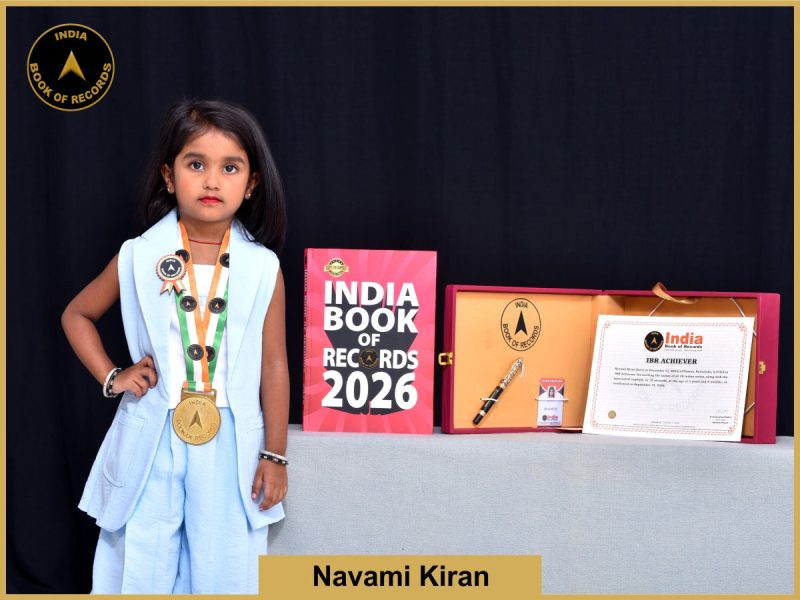 Image of Navami Kiran with IBR Achiever Certificate.