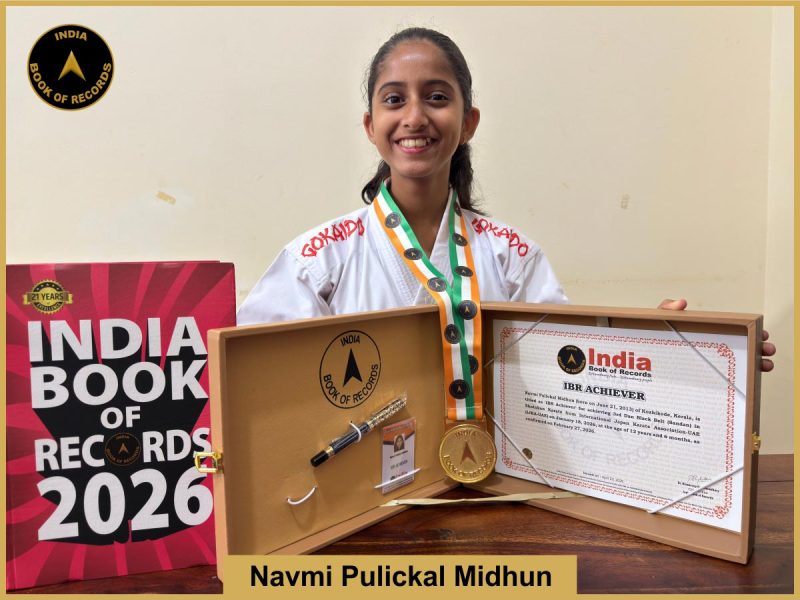 Image of Navmi Pulickal Midhun with IBR Achiever Certificate.