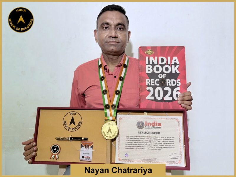 Pic of Nayan Chatrariya with IBR Achiever Certificate.