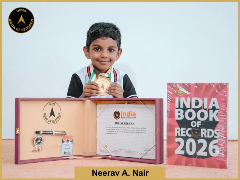 Image of Neerav A. Nair with IBR Achiever Certificate.