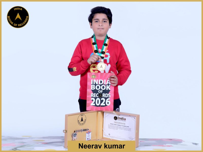 Image of Neerav Kumar Fastest teen to solve a Cylinder Cube.