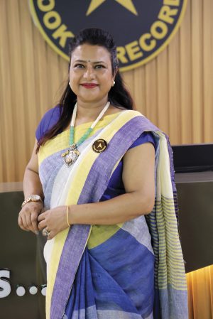 Portrait of Neerja Roy Chowdhury Co-Founder and Managing Editor of India Book of Records.