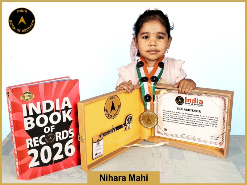 Image of Nihara Mahi with IBR Achiever certificate.