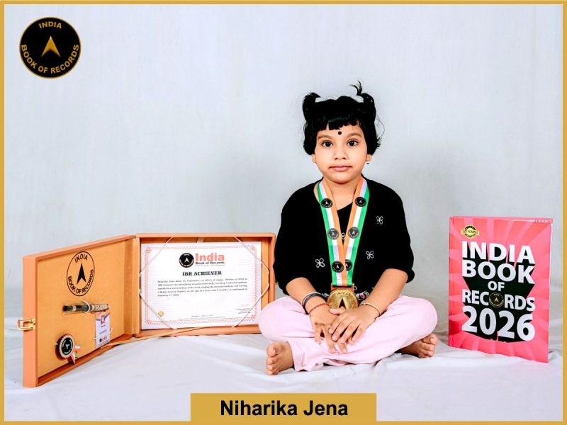Image of Niharika Jena with IBR Achiever certificate.