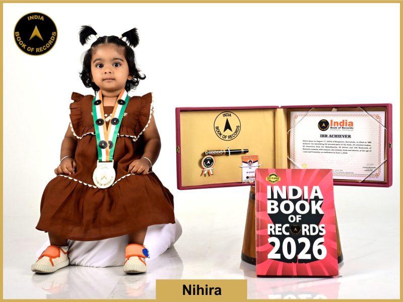 Image of Nihira with IBR Achiever Certificate.
