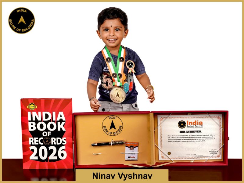 Image of Ninav Vyshnav with IBR Achiever Certificate.