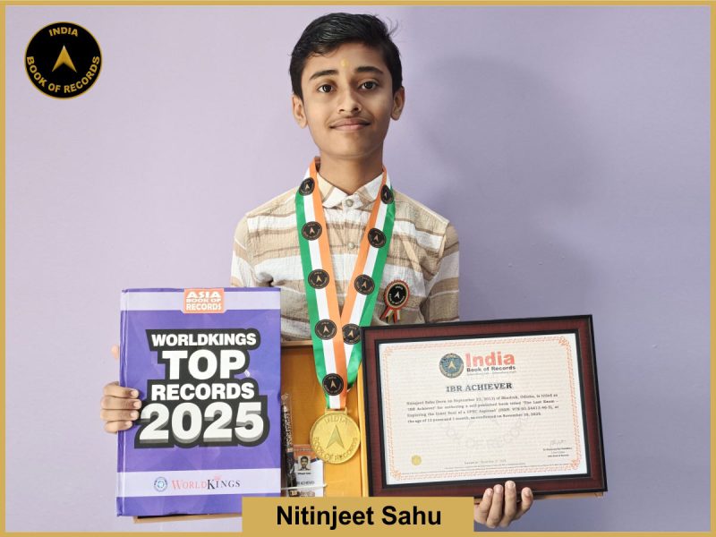 Image of Nitinjeet Sahu with IBR Achiever certificate.