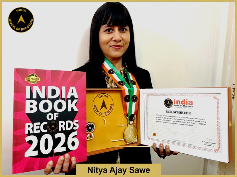 Image of Nitya Ajay Sawe with IBR Achiever certificate.