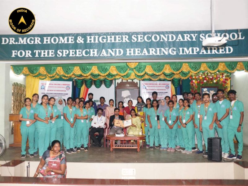 Oral Hygiene Awareness Camp organised for Maximum Students with Hearing Disability in a Day
