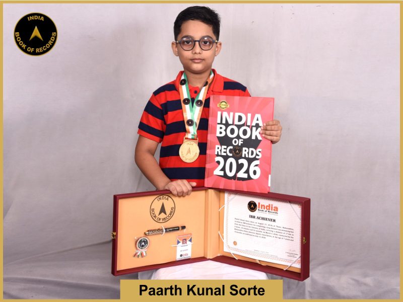 Pic of Paarth Kunal Sorte with IBR Achiever Certificate.