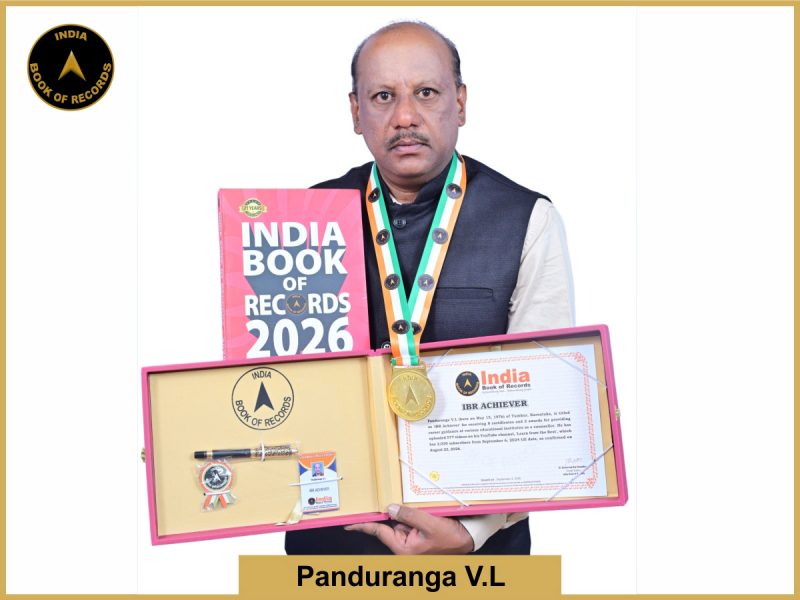 Image of Panduranga V.L with IBR Achiever Certificate.