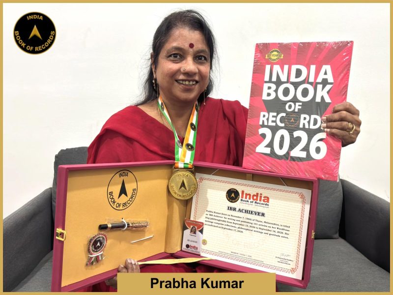 Image of Prabha Kumar with IBR Achiever Certificate.