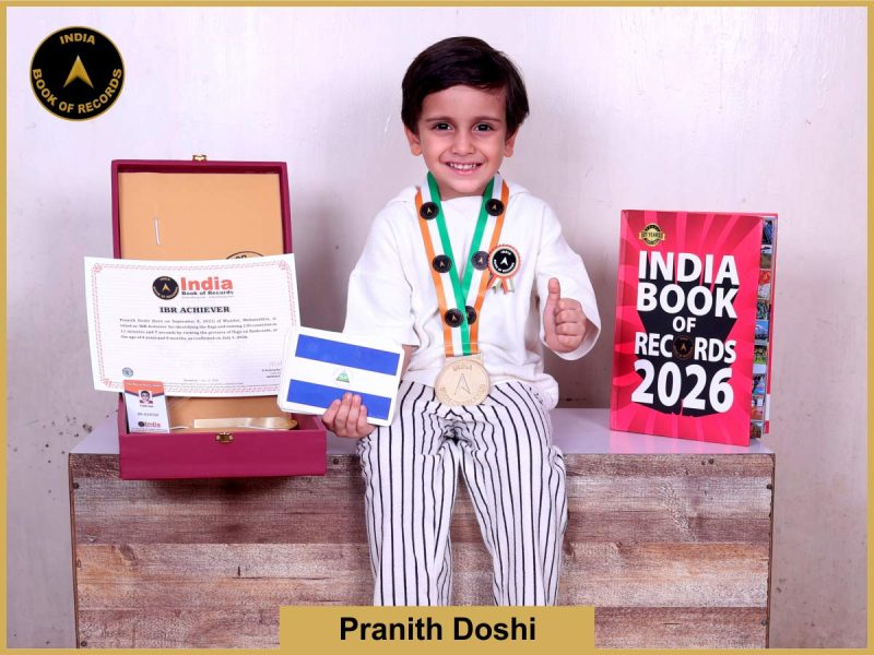 Image of Pranith Doshi with IBR Achiever certificate.