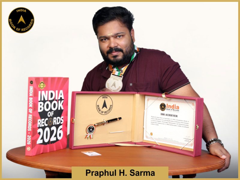 Image of Praphul H. Sarma with IBR Achiever Certificate.