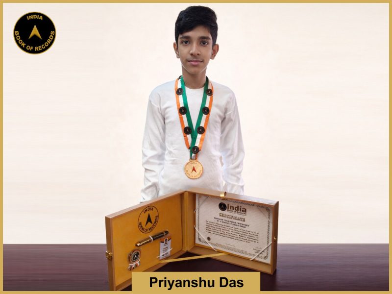 Maximum yoga poses performed by a specially abled child