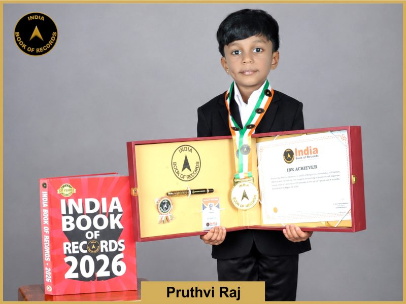 Image of Pruthvi Raj with IBR Achiever Certificate.