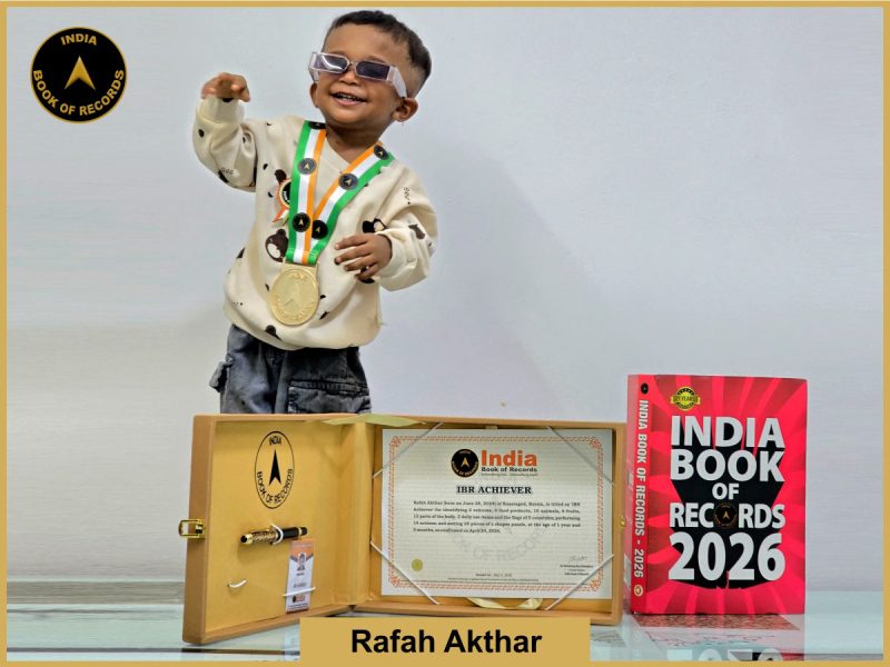 Image of Rafah Akthar with IBR Achiever Certificate.