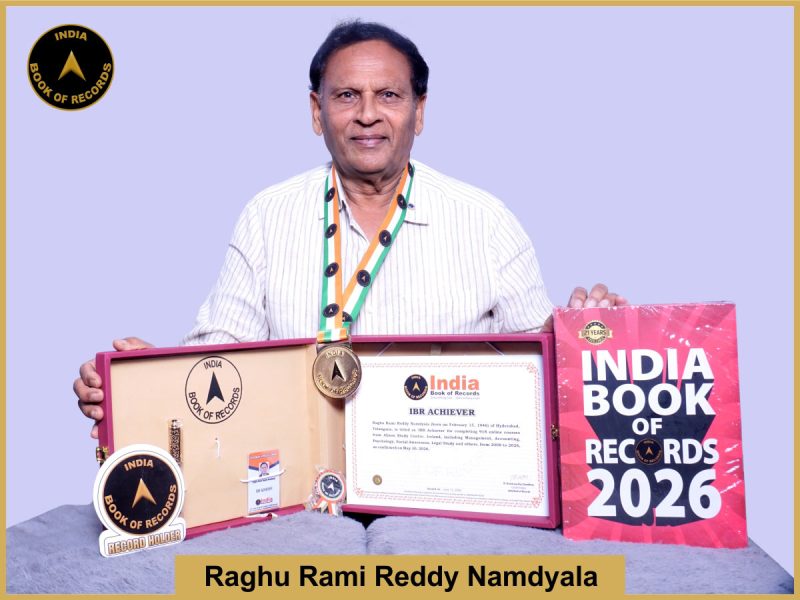 Image of Raghu Rami Reddy Namdyala with IBR certificate.