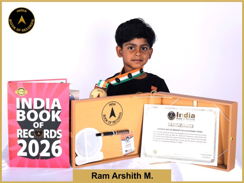 Image of RAM Arshit M, Fastest kid to identify 50 electronic items.