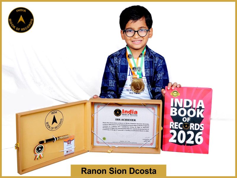 Image of Ranon Sion Dcosta with IBR Achiever  certificate.