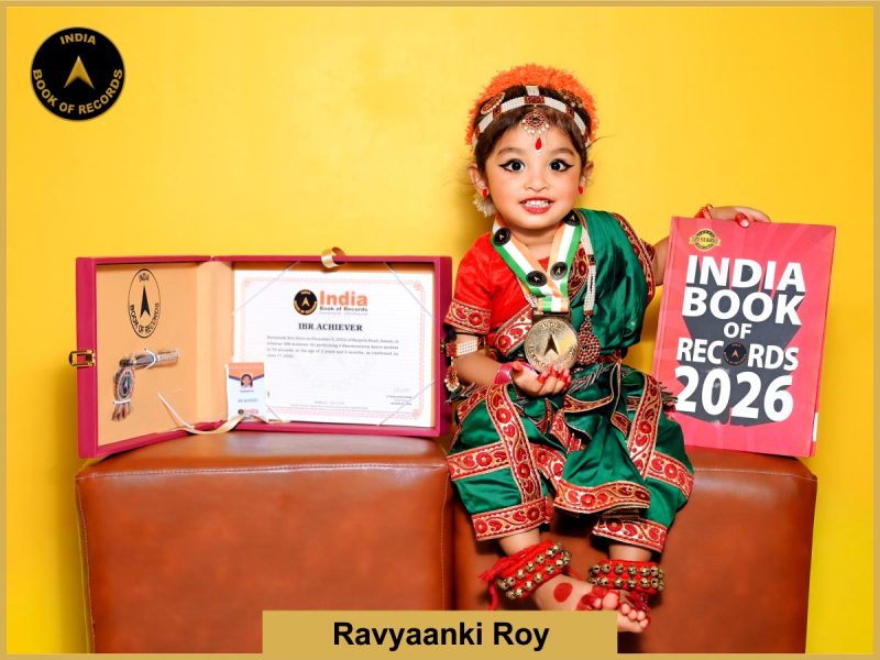 Ravyaanki Roy with IBR Achiever Certificate.