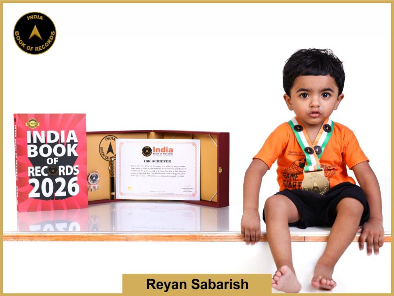 Pic of Reyan Sabarish with IBR Achiever Certificate.
