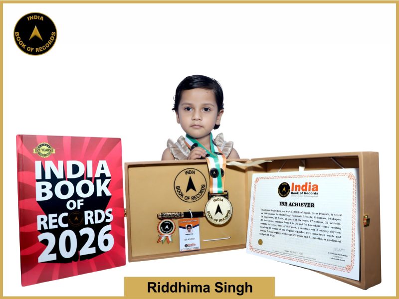 Image of Riddhima Singh with IBR Achiever certificate.