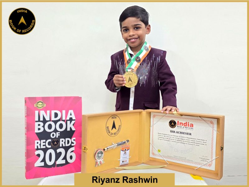 Image of Riyanz Rashwin with IBR Achiever Certificate.