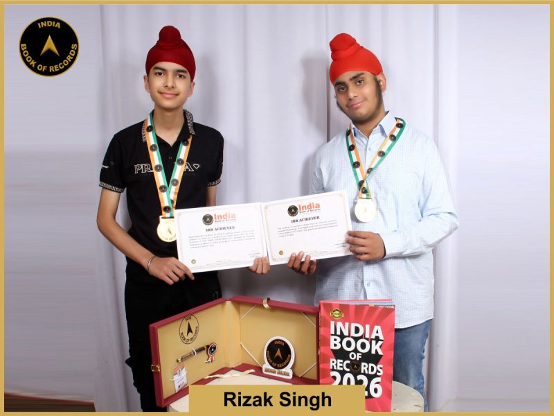 Image of Rizak Singh with IBR Certificate.