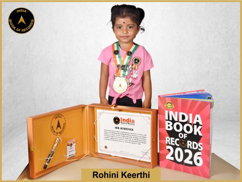Image of Rohini Keerthi with IBR Achiever certificate.