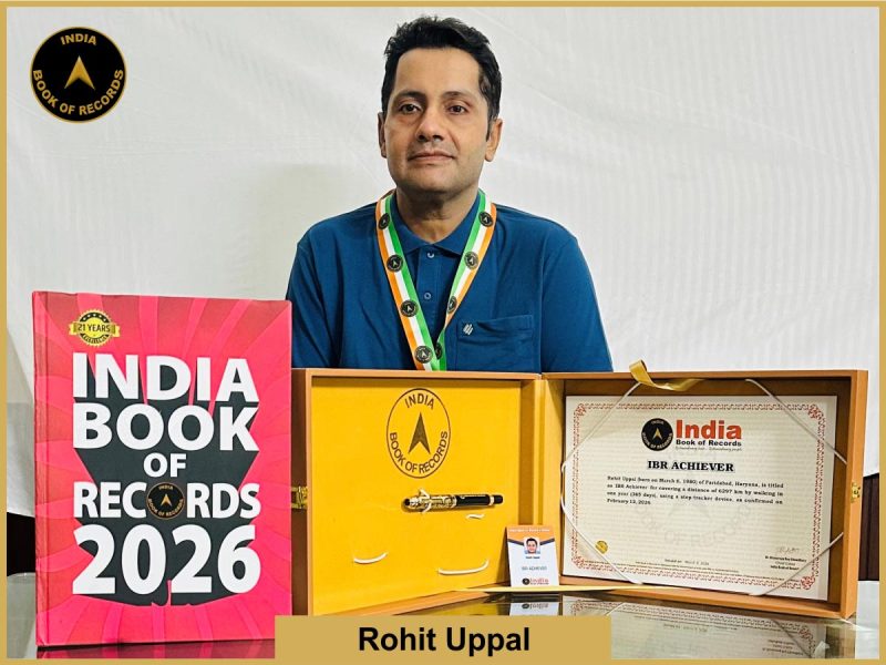 Image of Rohit Uppal with IBR Achiever certificate.