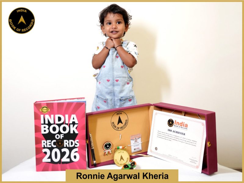 Image of Ronnie Agarwal Kheria with IBR Achiever Certificate.