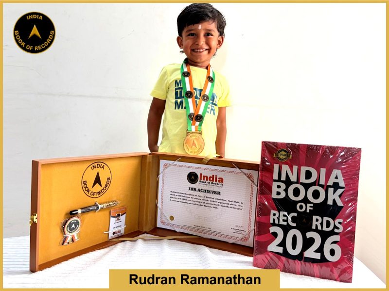 Image of Rudran Ramanathan with IBR Achiever certificate.