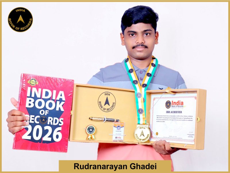 Pic of Rudranarayan Ghadei with IBR Achiever certificate.