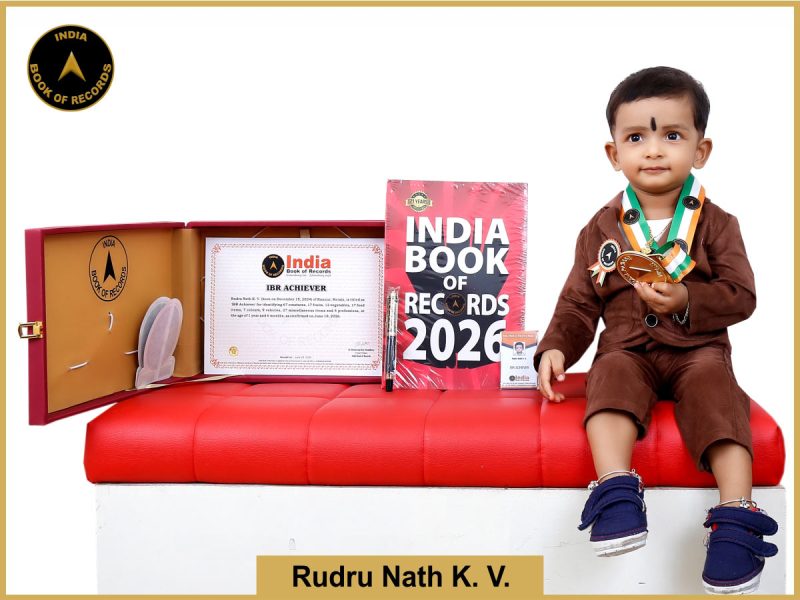 Image of Rudru Nath K. V. with IBR Achiever Certificate.