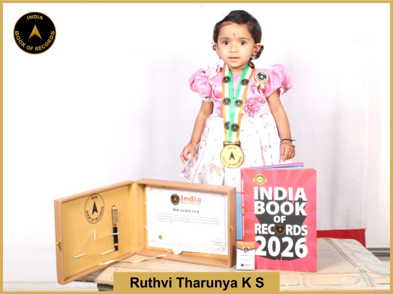 Image of Ruthvi Tharunya K. S. with IBR Achiever certificate.