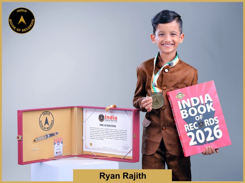 Image of Ryan Rajith with IBR Achiever Certificate.