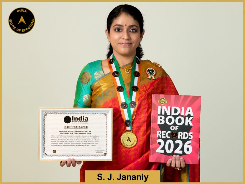 Image of S. J. Jananiy with IBR certificate.