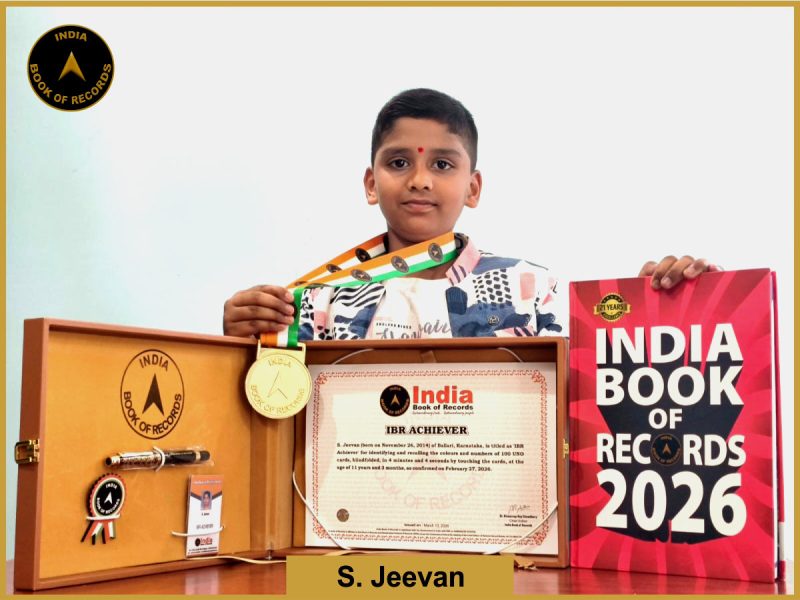 Image of S. Jeevan with IBR Achiever certificate.