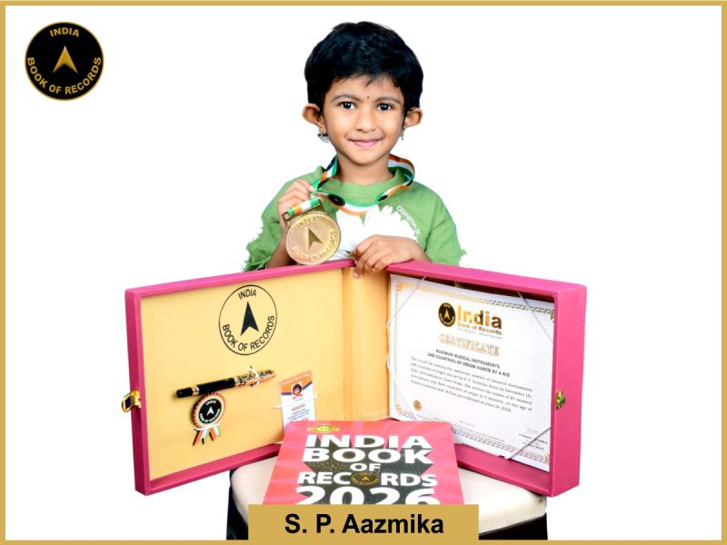 Image of S. P Aazmika, Maximum musical instruments and countries of origin named by a kid.