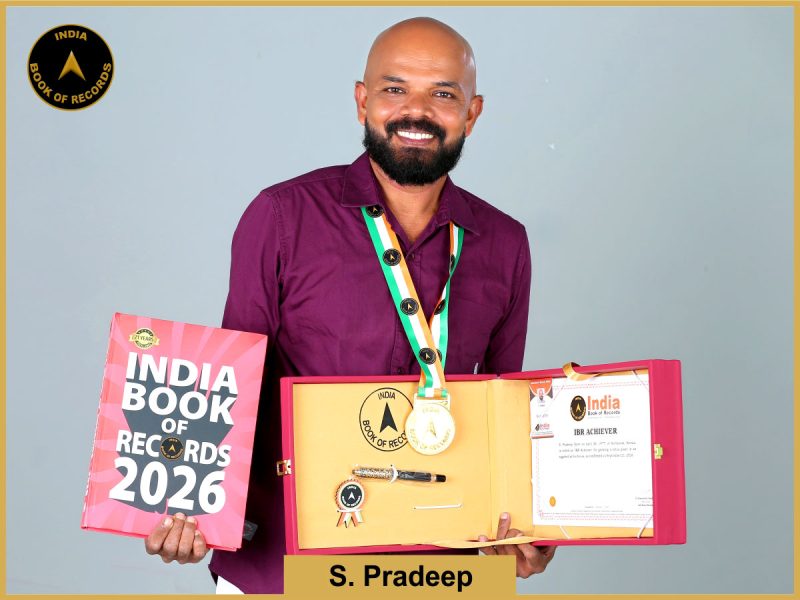 Image of S. Pradeep with IBR Achiever Certificate.