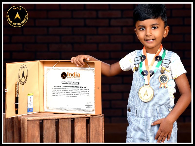 S.Iniyan - Maximum car models identified by a kid