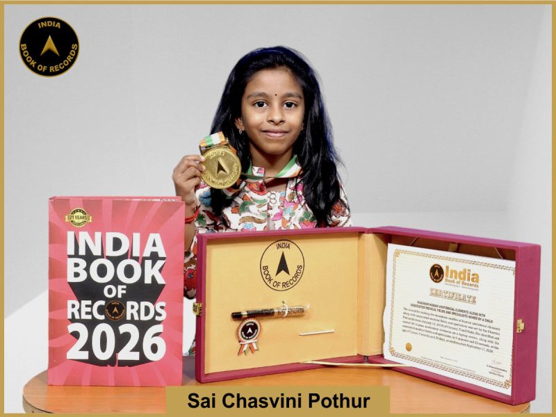 Image of Sai Chasvi Pothur, Maximum human anatomical elements along with associated medical fields and specialists named by a child.
