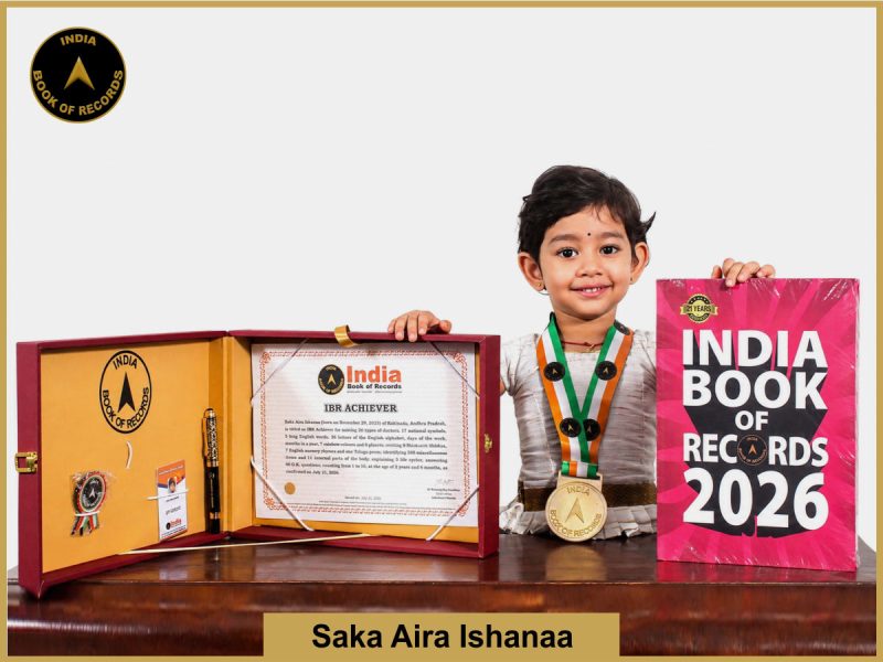Pic of Saka Aira Ishanaa with IBR Achiever Certificate.
