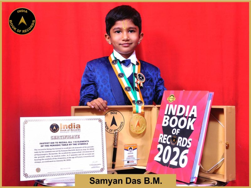 Fastest kid to recall all 118 elements of the periodic table by the symbols
