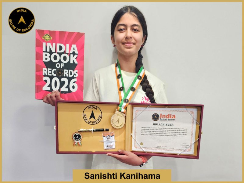 Image of Sanishti Kanihama with IBR Achiever Certificate.